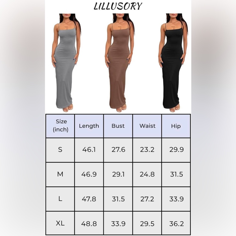 NWT Spaghetti Strap Bodycon Maxi Dress Size Small - Picture 6 of 6